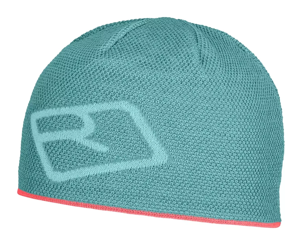 Czapka Wełniana Ortovox Merino Logo Knit Beanie - ice waterfall