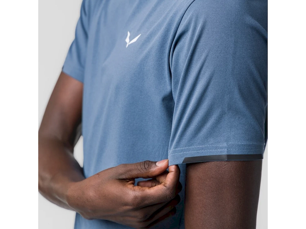 Męska Techniczna Koszulka Salewa Pedroc Dry M Hyb T-Shirt. - java blue