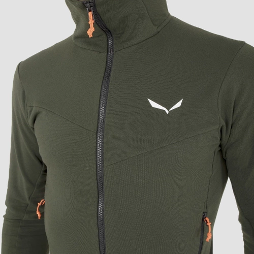 Ciepła męska bluza z kapturem Salewa Sella Am Hd Jacket M - dark olive